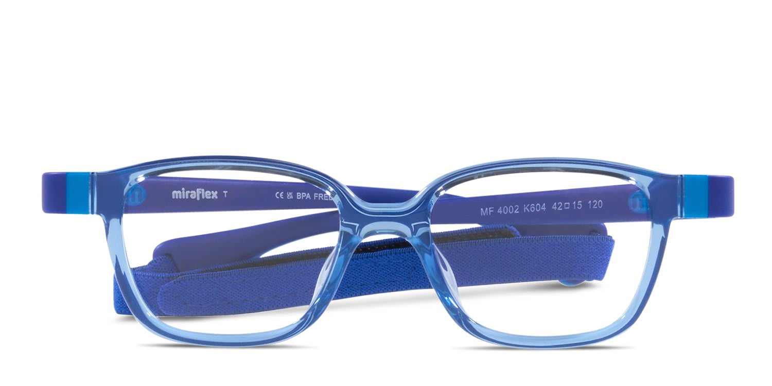Miraflex MF4002 Kids Blue glasses - Blue - Frontal View