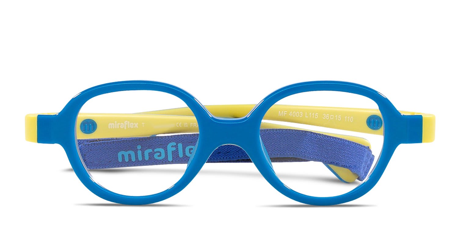Miraflex MF4003 Kids Blue, Yellow glasses - Blue / Yellow - Frontal View