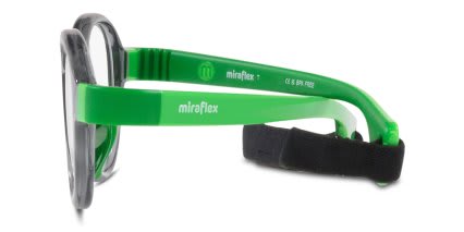 Miraflex MF4003 Kids Clear, Gray glasses - Clear / Gray - Side View
