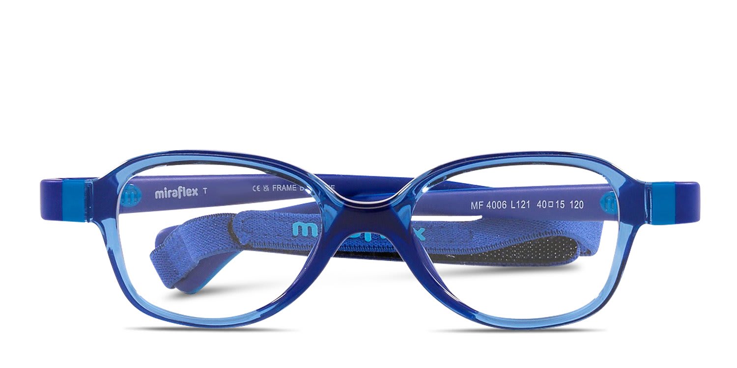 Miraflex MF4006 Kids Blue glasses - Blue - Frontal View