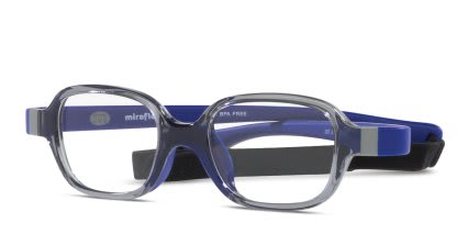 Miraflex MF4004 Kids Gray, Blue glasses - Gray / Blue - Angle View
