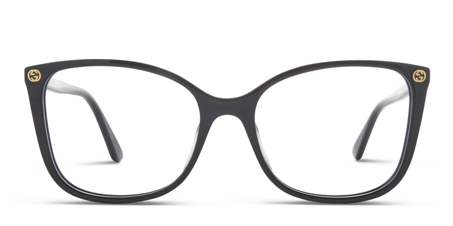 Gucci GG0026O Shiny Black glasses - Shiny Black - Frontal View