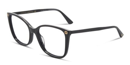 Gucci GG0026O Shiny Black glasses - Shiny Black - Angle View