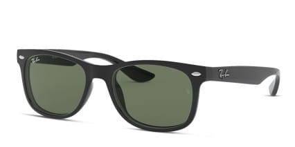 Ray-Ban RJ9052S Kids Black, Green glasses - Black / Green - Angle View