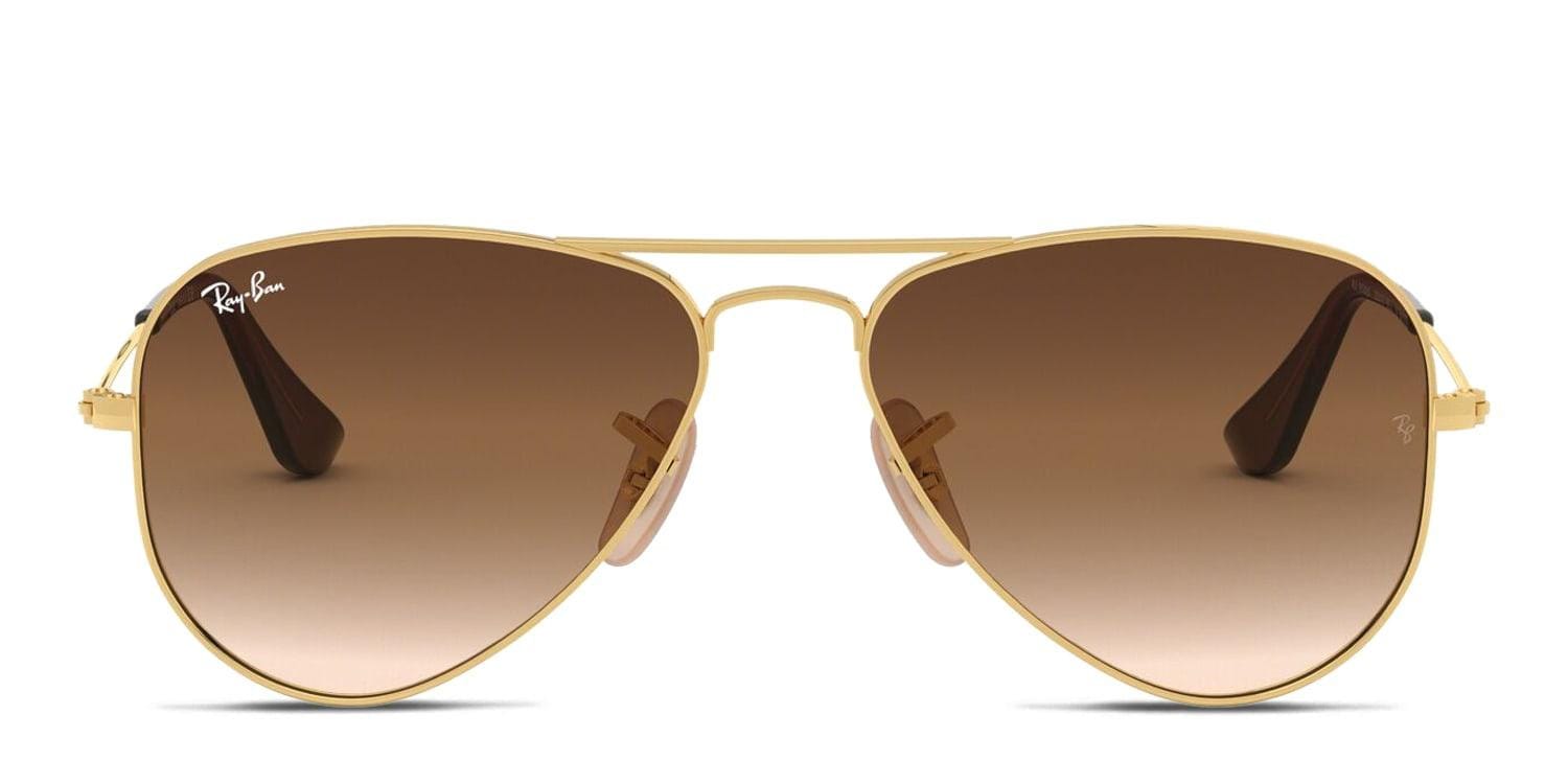 Ray-Ban RJ9506S Kids Gold, Brown glasses - Gold / Brown - Frontal View
