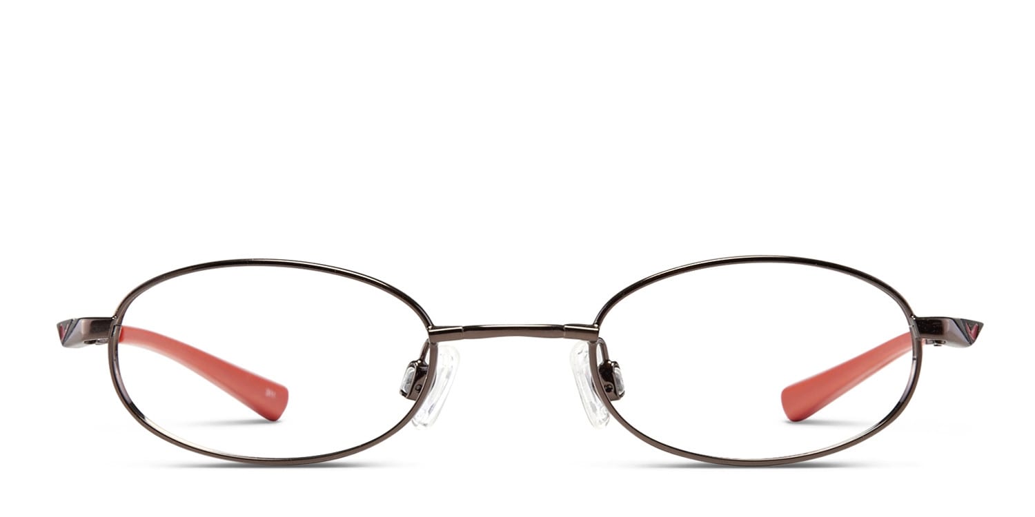Nike 4675 Brown Kids Oval Full Frame eyeglasses - front