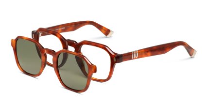 Muse San Simeon w/Clip-on Tortoise, Brown glasses - Tortoise / Brown - Angle View