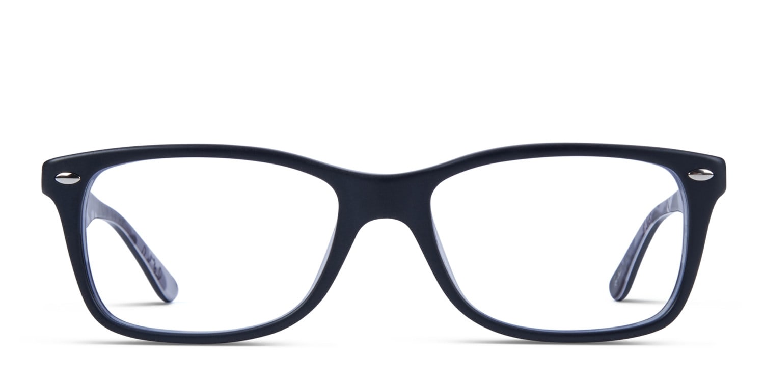 Ray-Ban RX5228 Black/Gray Rectangle, Wayframe Full Frame eyeglasses - front