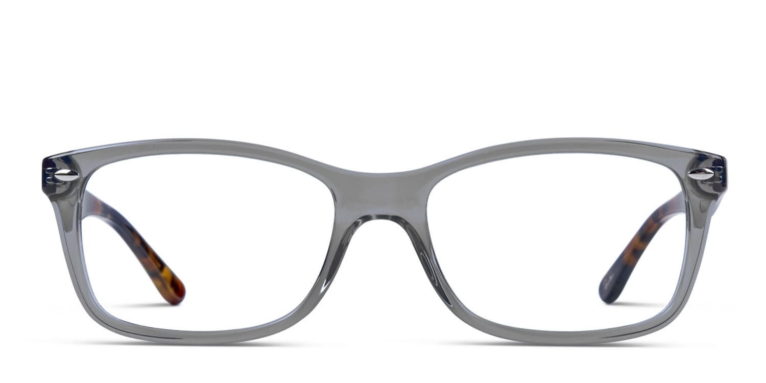 Ray-Ban RX5228 Gray/Clear/Tortoise Rectangle, Wayframe Full Frame eyeglasses - front