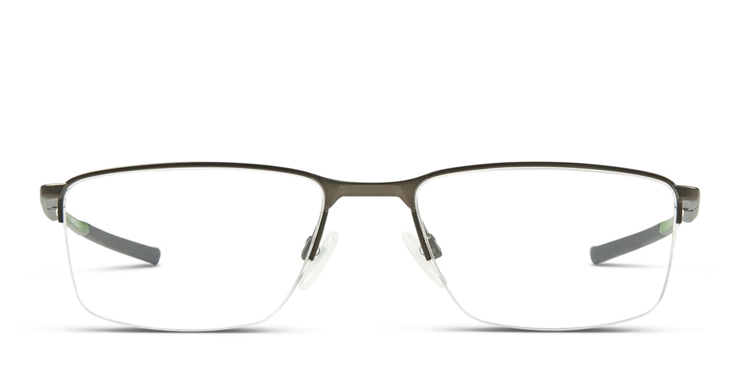 Oakley Socket 5.5 Gunmetal/Green Rectangle Half Frame eyeglasses - front