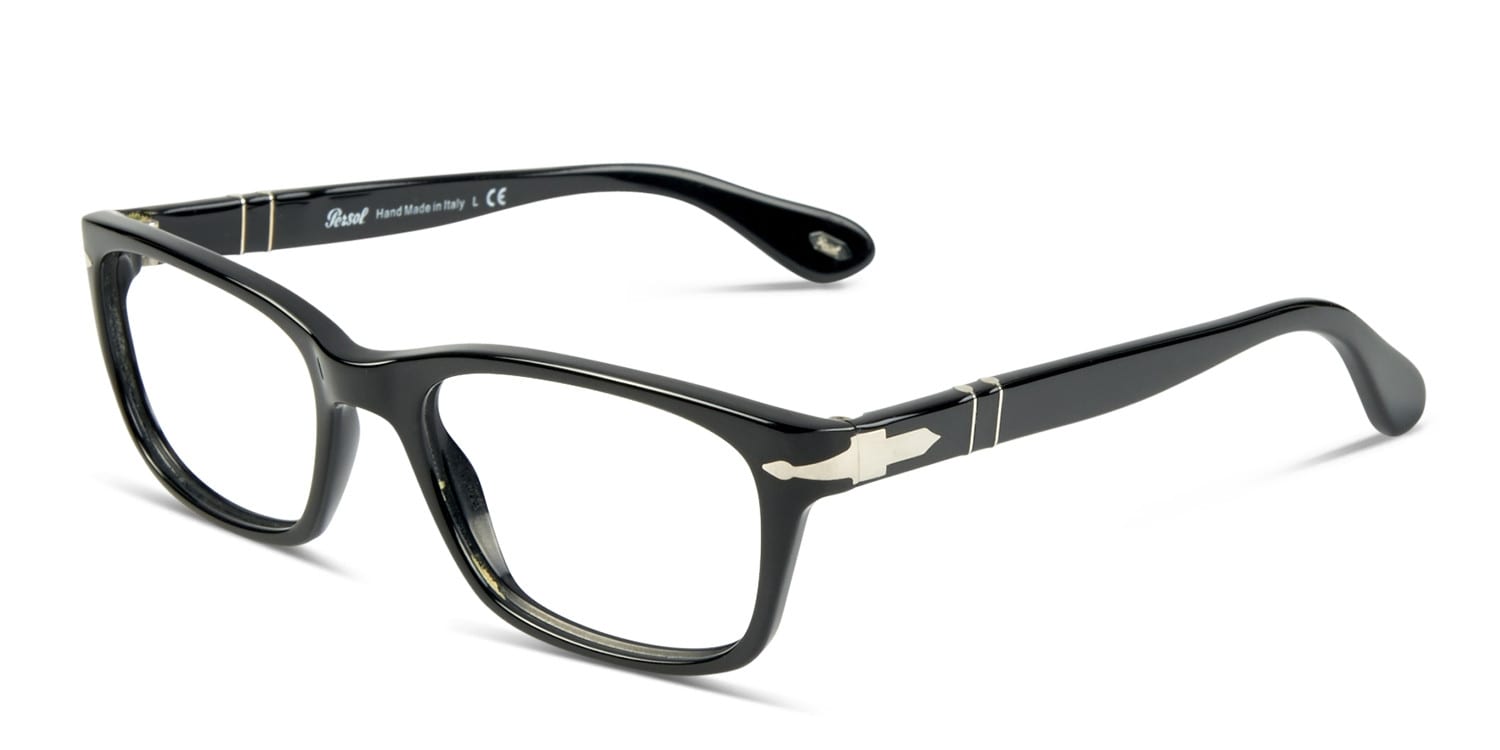 Persol 3012V Shiny Black Prescription Eyeglasses