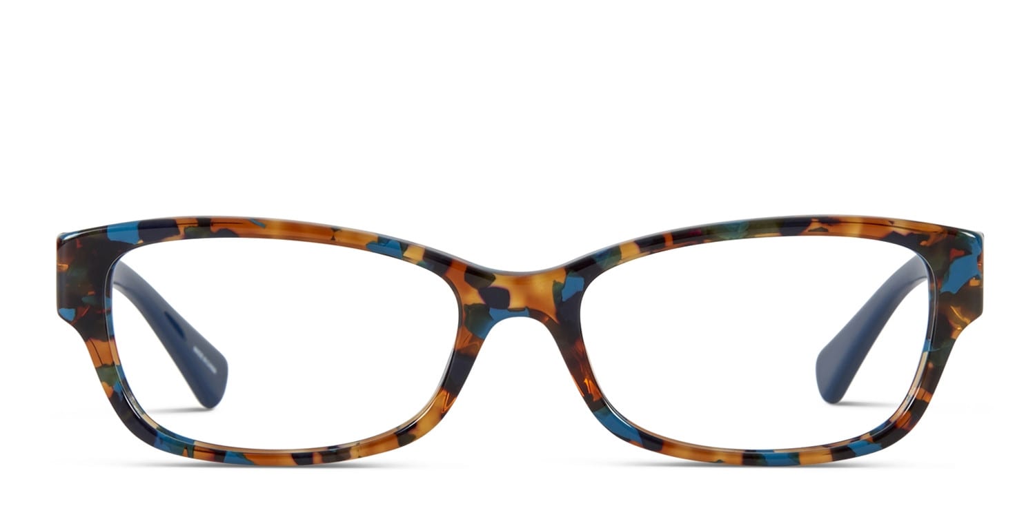 Coach HC6078 Teal Tortoise Rectangle Full Frame eyeglasses - front