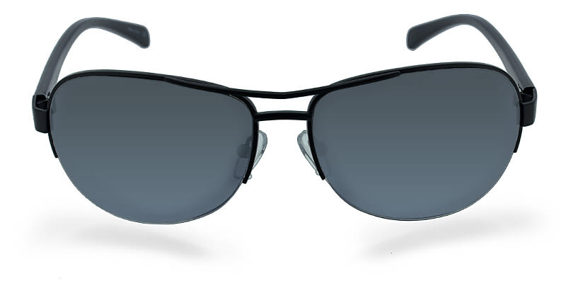 Kenneth Cole KC1164 Black NA Aviator Half Frame sunglasses - front