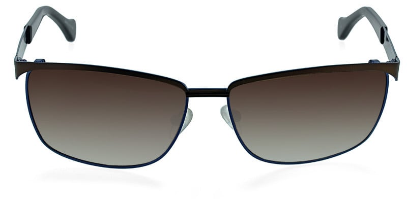 Lucky Brand Highlander Brown NA Rectangle Full Frame sunglasses - front