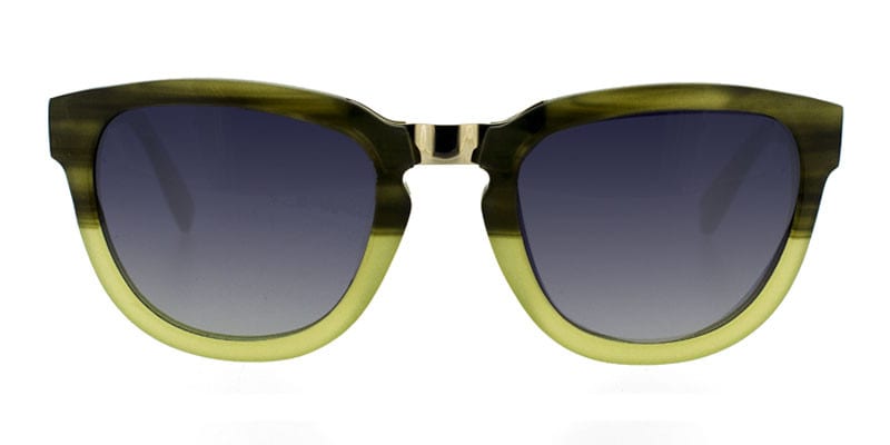 Ray BS1300 Gold w/Green Green Oversized, Geometric Full Frame sunglasses - front