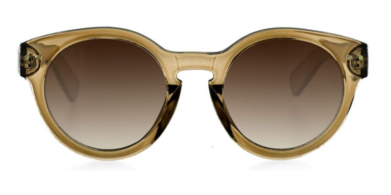 Ray GL2500 Clear Beige Round Full Frame sunglasses - front