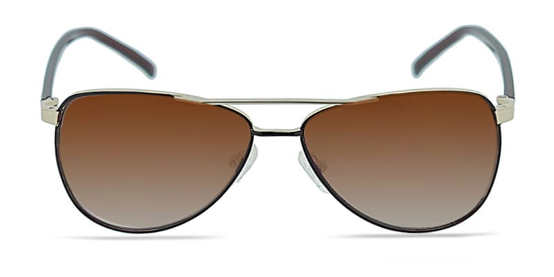 Ray MG4400 Brown w/Silver Aviator Full Frame sunglasses - front