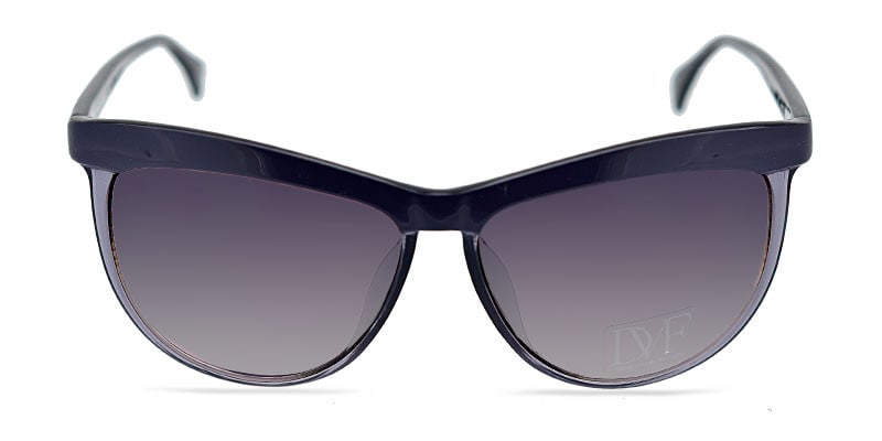 Diane Von Furstenberg Arlenis Eggplant NA Cat Eye, Oversized Full Frame sunglasses - front