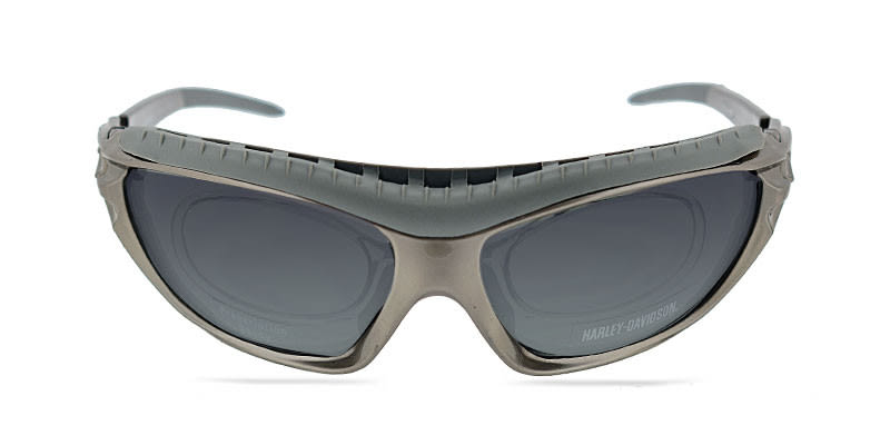 Harley-Davidson HDX822 Gray Inner ClipOn NA Wrap Full Frame eyeglasses - front