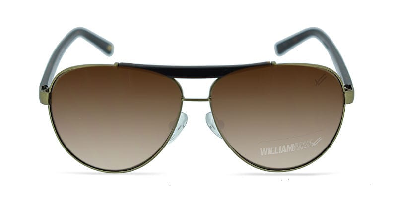 William Rast 2032 Brass w/Tortoise NA Aviator Full Frame sunglasses - front