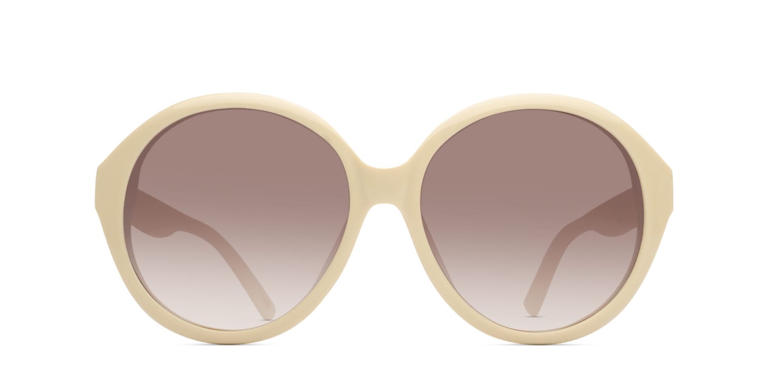 William Rast 2030 Beige Round, Cat Eye, Oversized Full Frame sunglasses - front