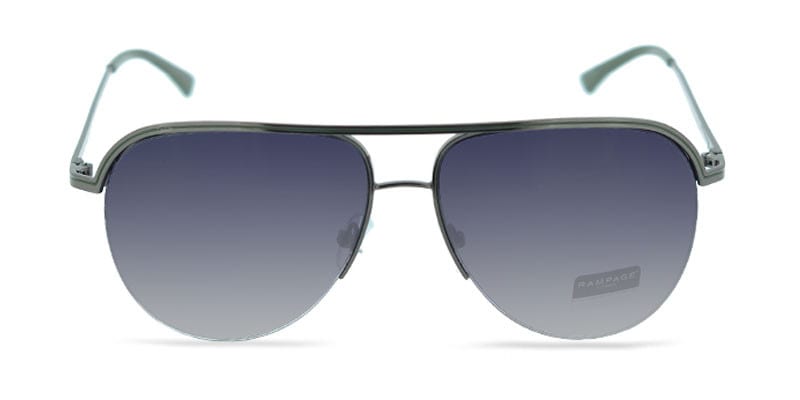 Rampage RS1000 Gunmetal NA Aviator Half Frame sunglasses - front