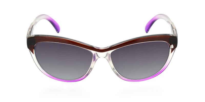GM 139 Brown w/Purple Cat Eye Full Frame sunglasses - front