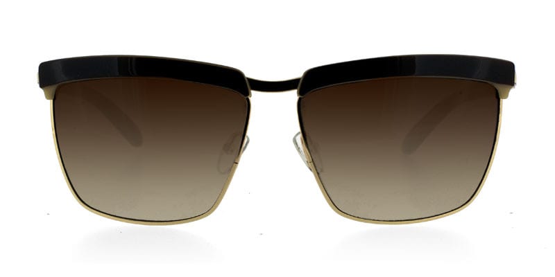 GM 145 Brown w/Gold NA Square, Oversized Full Frame sunglasses - front