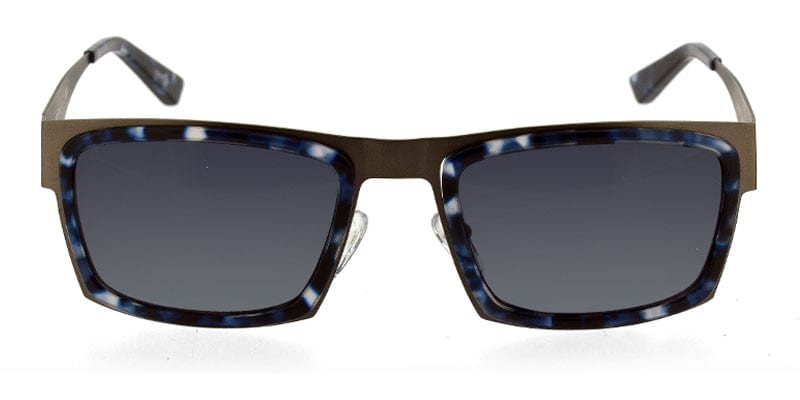 OGI 8053 Gunmetal w/Blue Tortoise NA Square Full Frame sunglasses - front