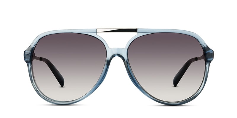 Karl Lagerfeld KL6002 Blue NA Aviator Full Frame sunglasses - front