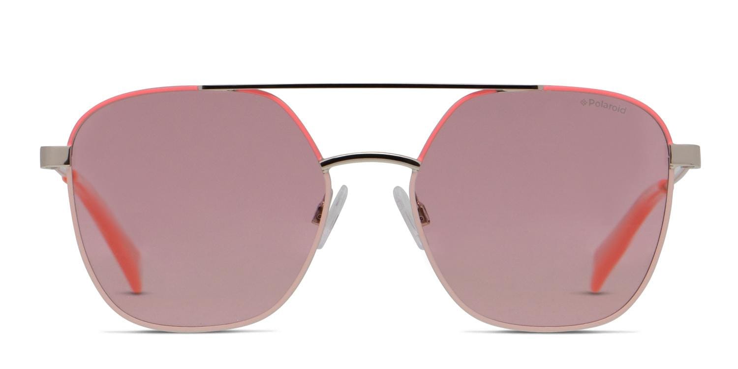 Polaroid PLD 6058/S Pink/Silver glasses - Pink / Silver - Frontal View