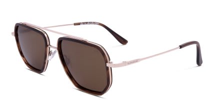 Quiksilver QS3007 Gold, Brown glasses - Gold - Angle View