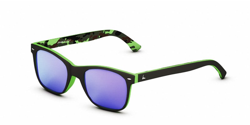 Lenny Black w/Green (non-prescription lenses)