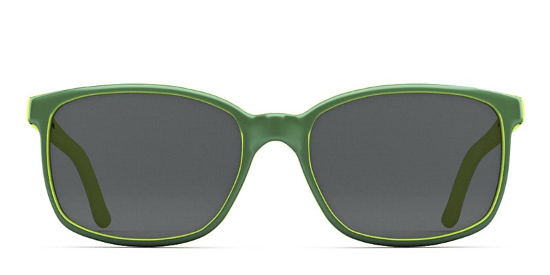 Oasis Green w/Neon Square Full Frame sunglasses - front