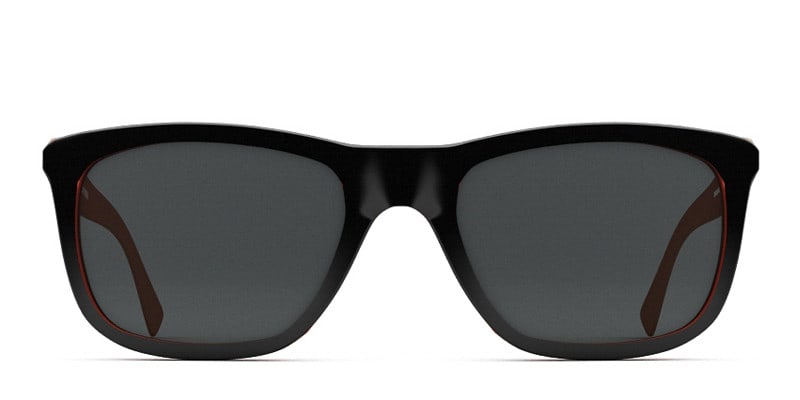 Verve Black w/Orange Square Full Frame sunglasses - front