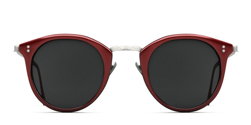 Grace Red w/Black Round Full Frame sunglasses - front