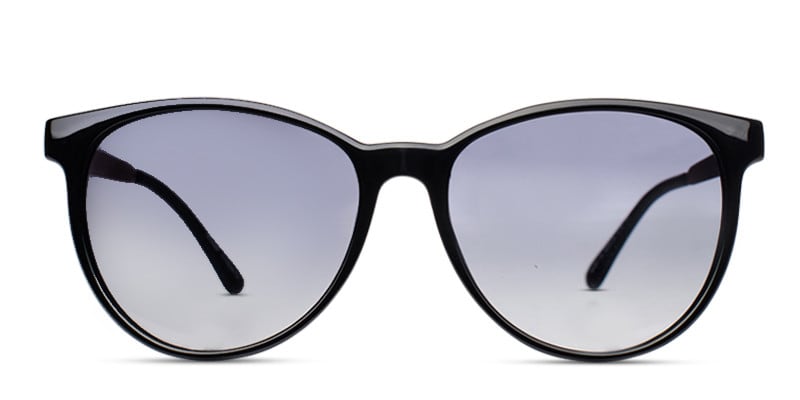 Ivy Black Cat Eye, Oversized Full Frame sunglasses - front