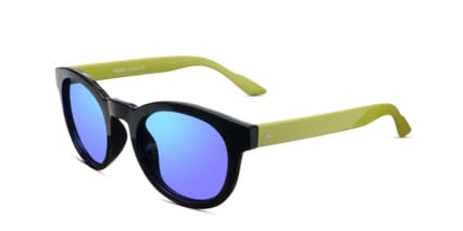 Harlow Shiny Black/Yellow glasses - Shiny Black / Yellow - Angle View