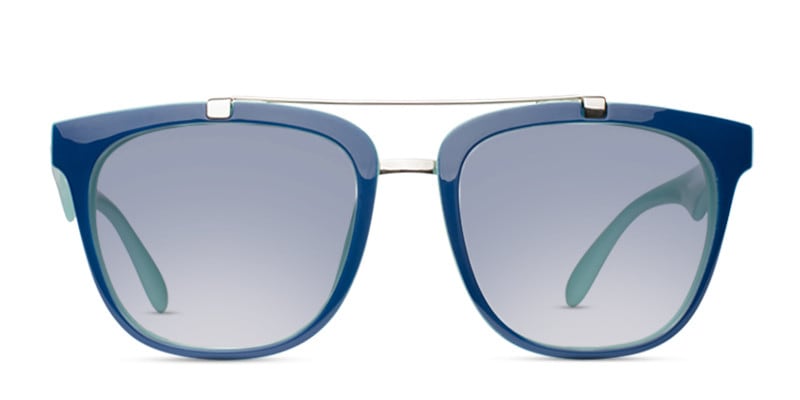 Samantha Blue/Green Square, Oversized Full Frame sunglasses - front