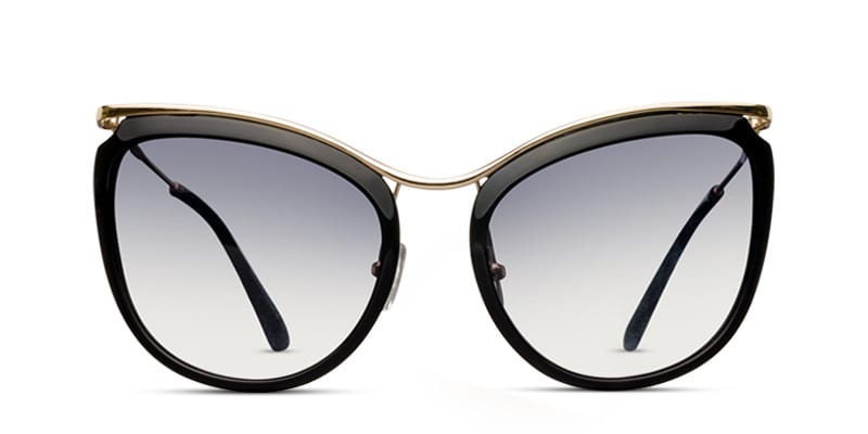 Dahlia Black Cat Eye, Geometric Full Frame sunglasses - front