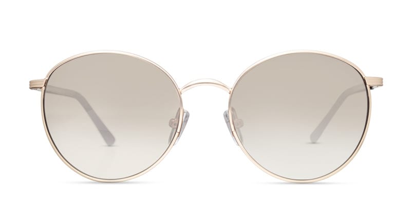 Luna Rose Gold/Brown Round Full Frame sunglasses - front