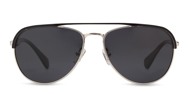 Trevor Silver w/Black Aviator Full Frame sunglasses - front