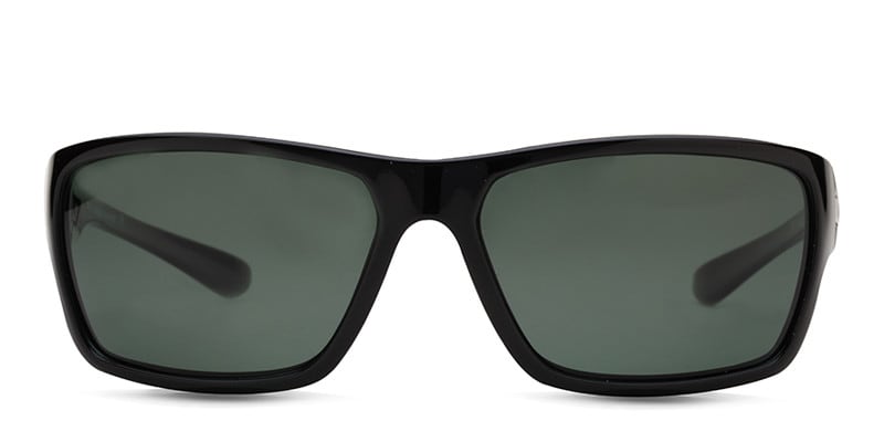 GM 166 Shiny Black NA Wrap Full Frame sunglasses - front