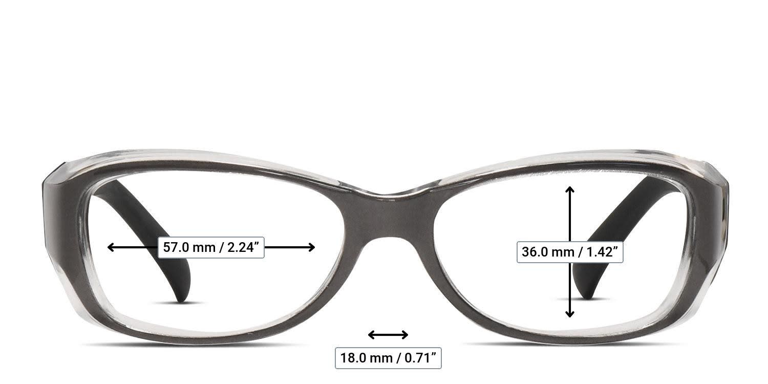 SafeVision Cruiser Gray, Clear Prescription Eyeglasses
