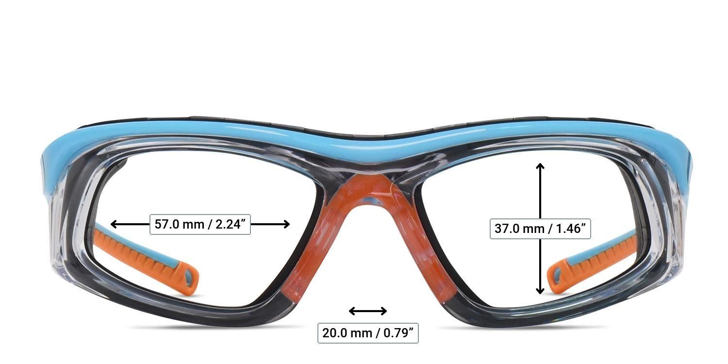 SafeVision SV26 Blue, Clear Prescription Eyeglasses