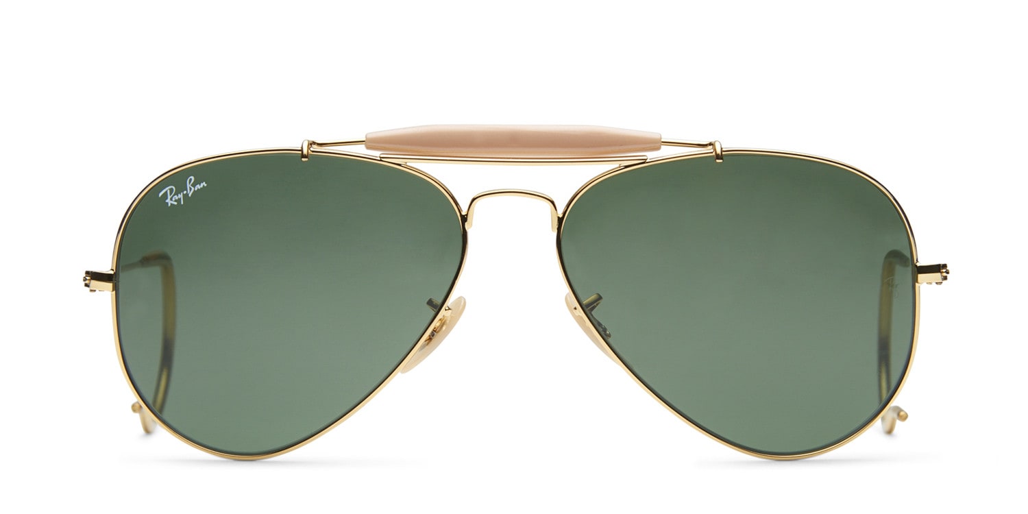 Ray-Ban 3030 Gold Aviator Full Frame sunglasses - front
