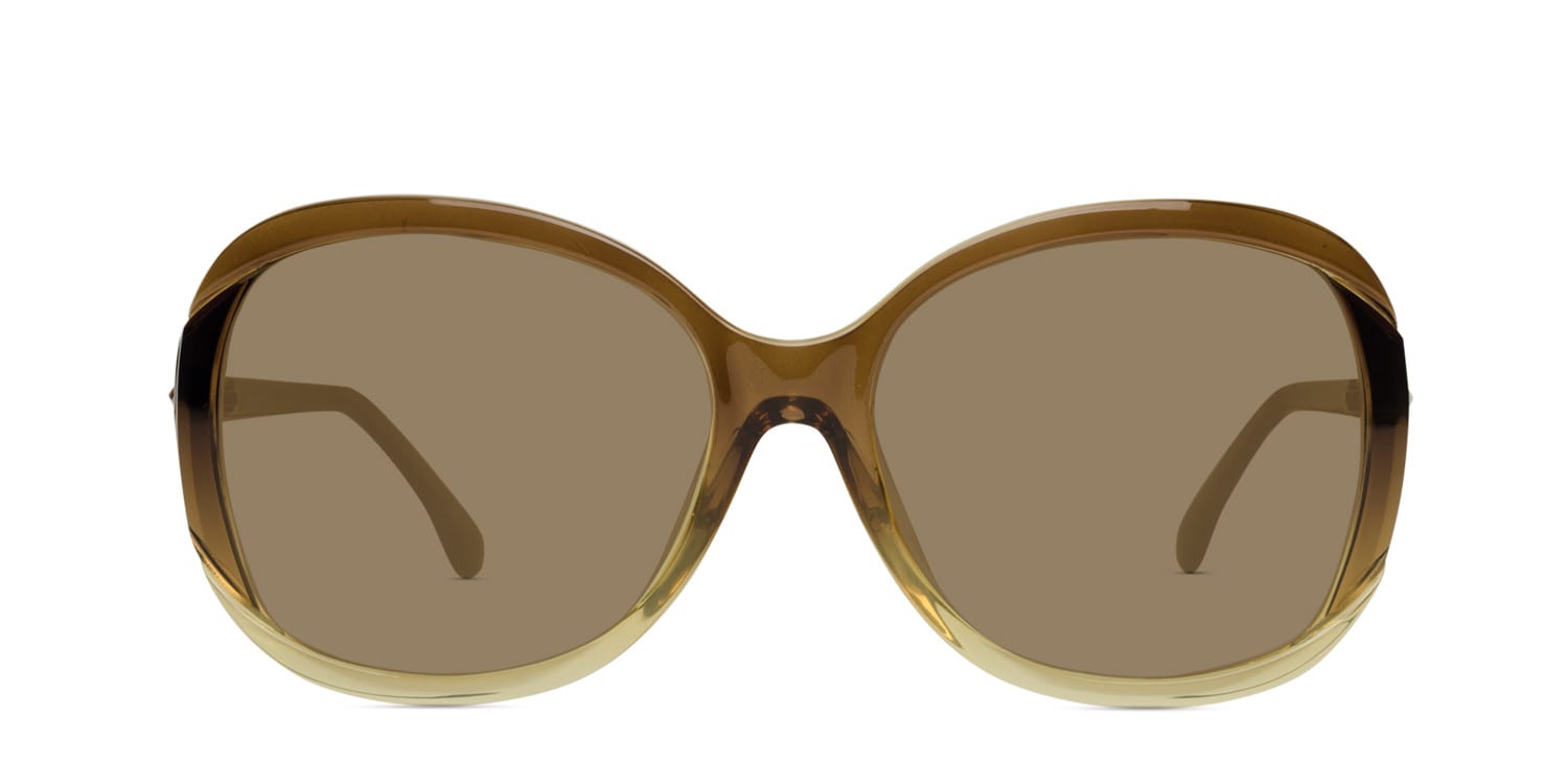 Michael Kors 2908 Brown w/Yellow NA Oversized Full Frame sunglasses - front