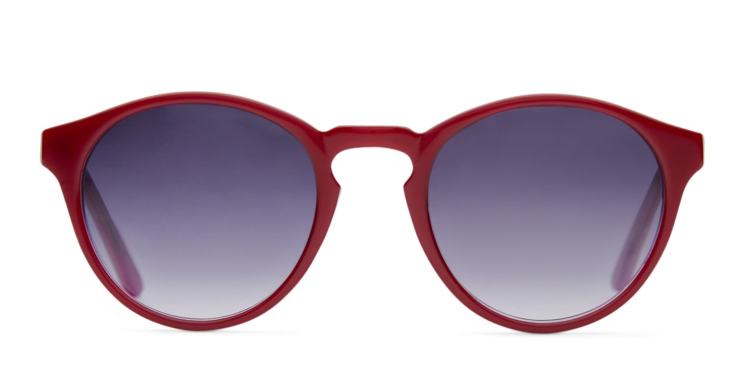 Ray Barry Red w/Purple NA Round Full Frame sunglasses - front