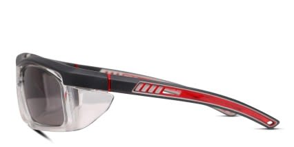 Pentax ZT500 Clear, Black, Blue glasses - Clear / Black / Red - Side View