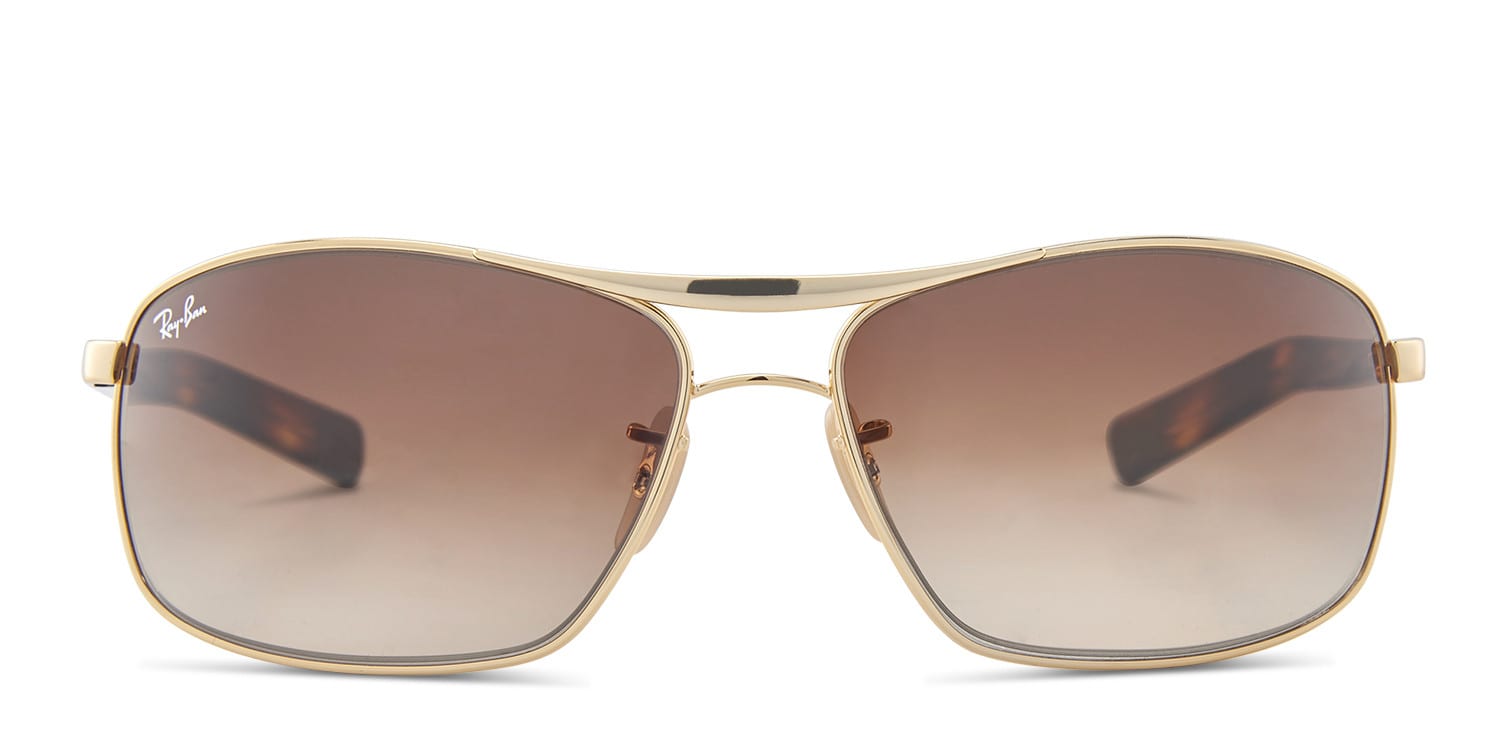 Ray-Ban 3470L Gold w/Tortoise (Non-Rx-able) Aviator Full Frame sunglasses - front